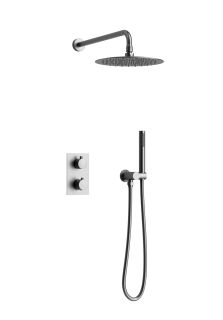 Душевая система с термостатом AltroBagno Unione 040409 GrMt оружейная сталь